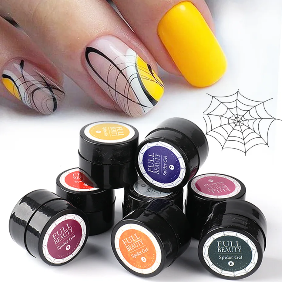 

Spider Line Nail Art Polish Wire Colors Painting Gel Nail Polish Glow in the Dark 3D UV Varnish Drawing Spider Gel