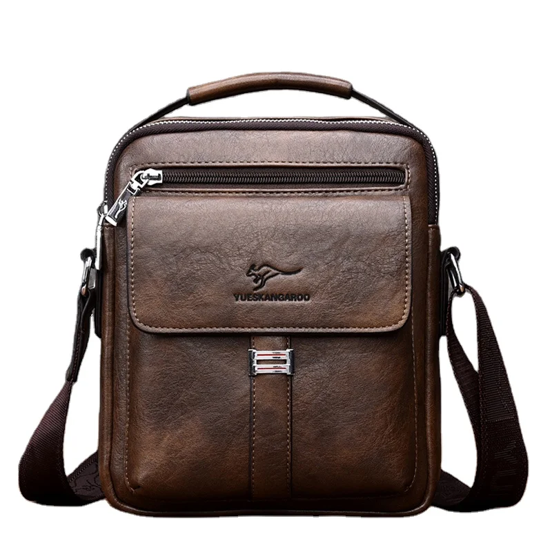 

Men's bag solid color Single Shoulder Messenger Bag retro leisure backpack fashion travel bag