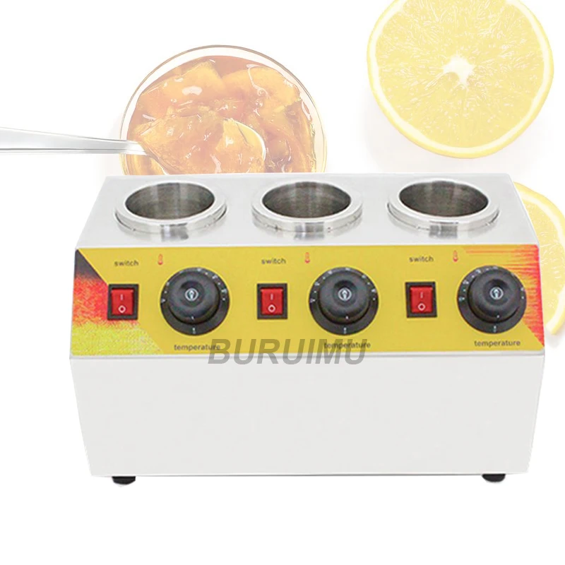 

Commercial Chocolate Heater Sauce Warmer Commercial Electric Jam Heating Machine Single Bottle 220V
