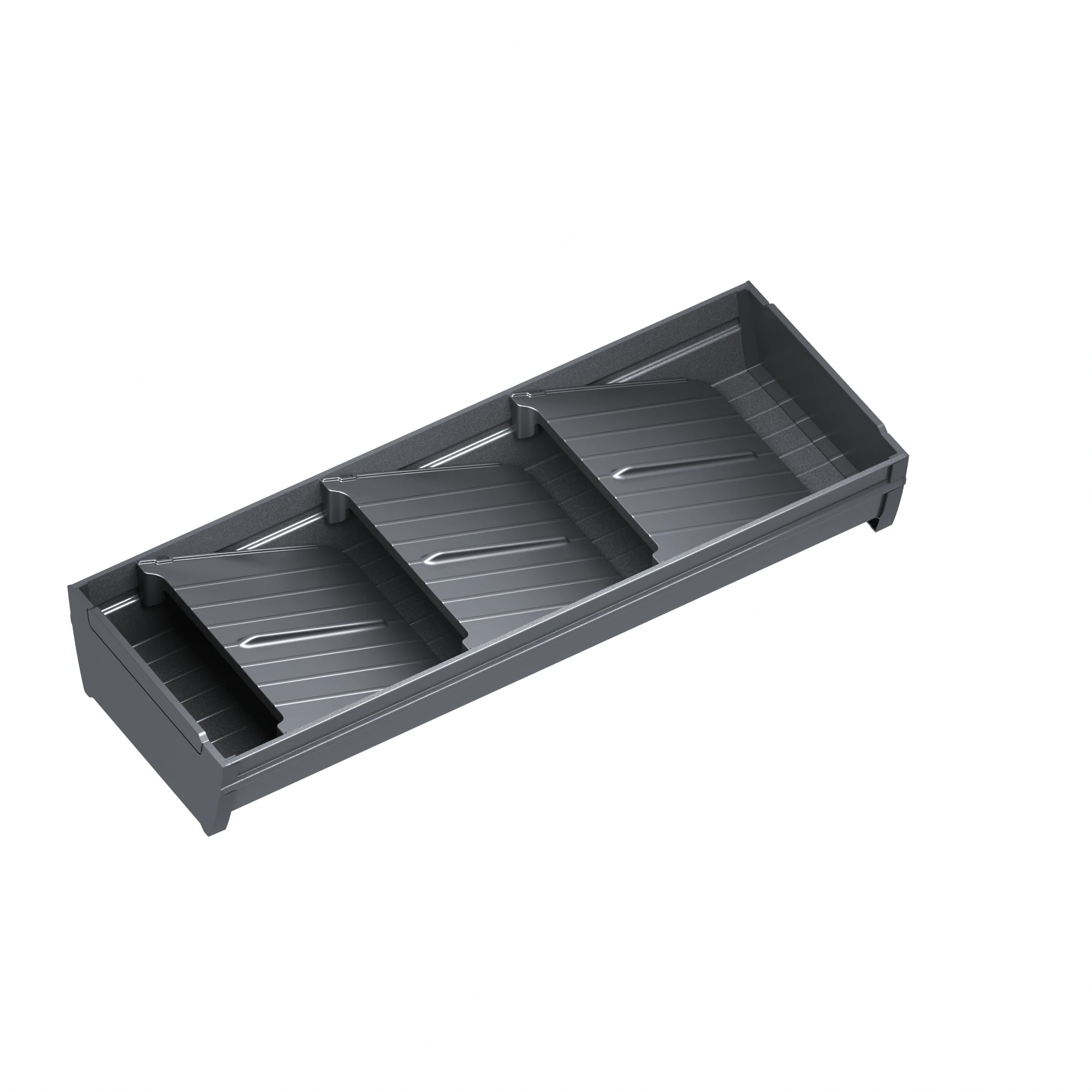 

In-drawer cutlery Organisers, smart cutlery holders, knife tray-Compartment Drawer Insert Large Extendable DCH1547B, Dark gray