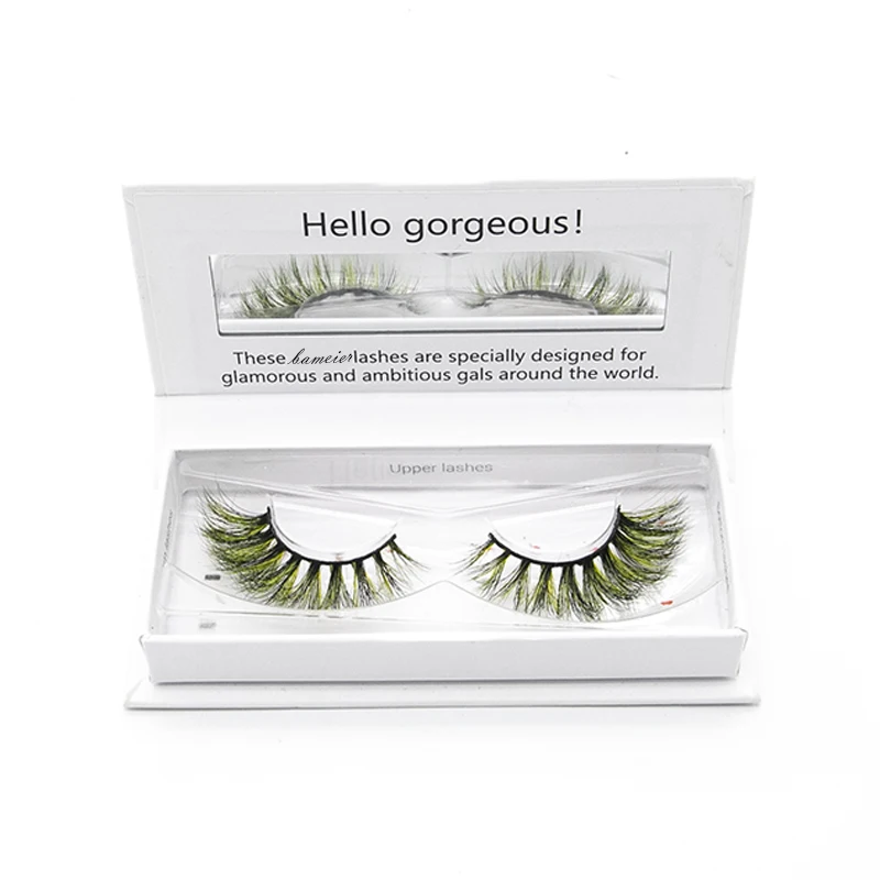

3D Handmade Colorful Lashes 100% Real Mink Rainbow Color Lash Mink Colored Eyelashes, Colorful mink eyelash