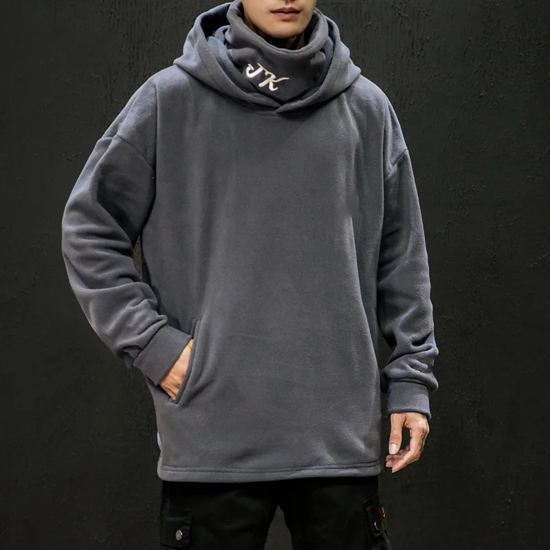 

Winter Hoodie Streetwear Fashions High Collar Hoodie Korean Style Clothes Men Sweatshirts hoodies