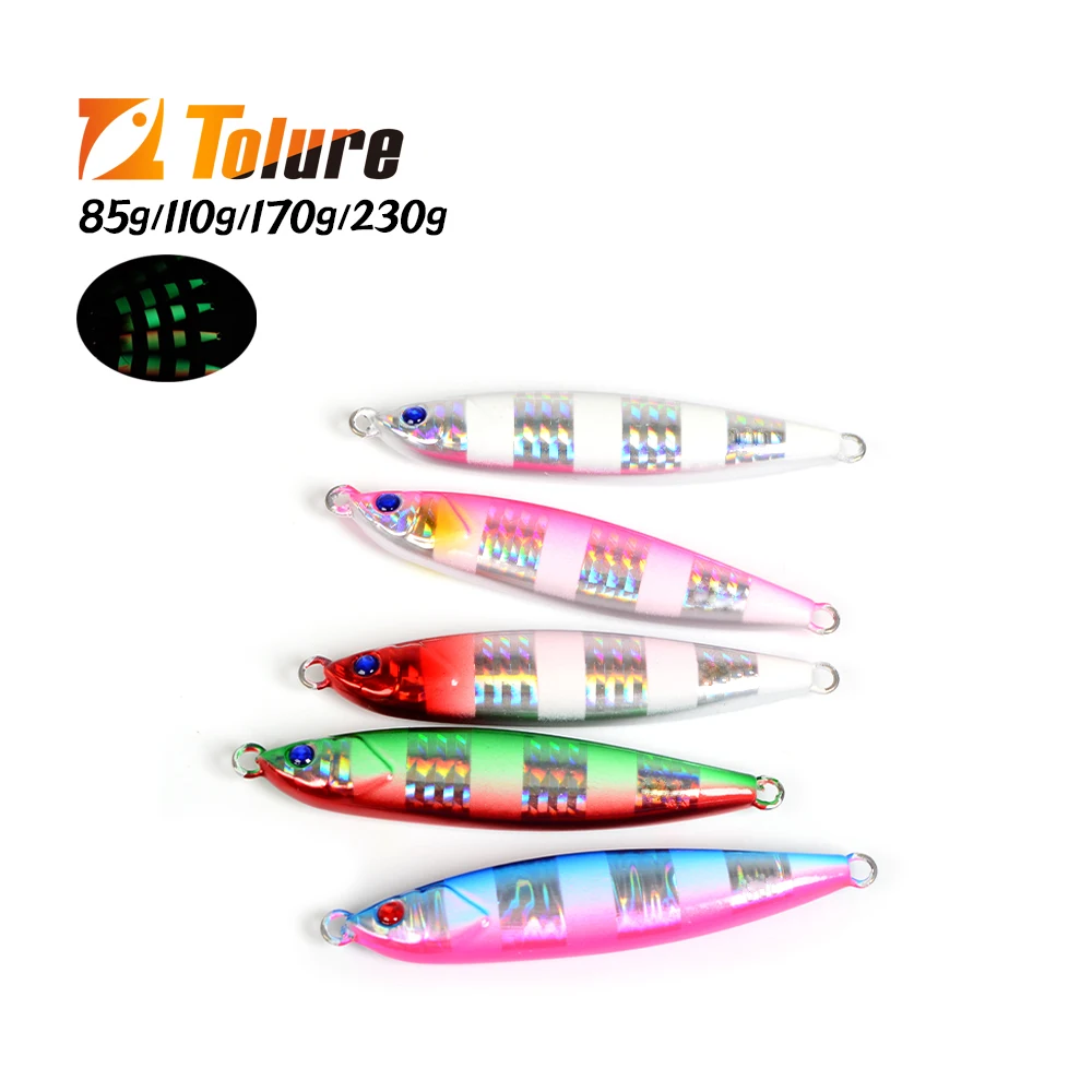 

Tolure new Blade Shotel Jigging Lures 85g 110g 170g 230g Lead Saltwater Jig Metal Lure Hard Fishing Lures