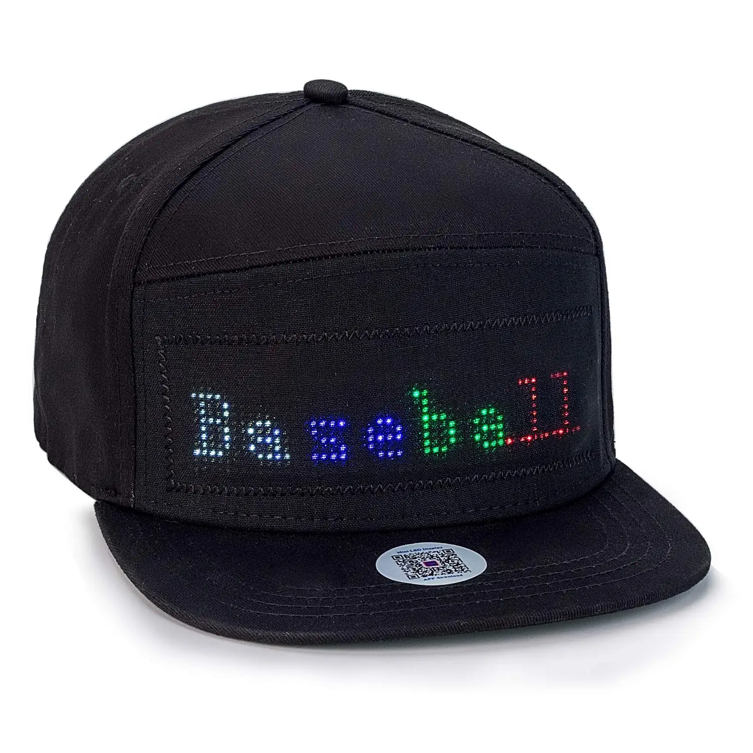 

Unisex Bluetooth LED Cap Mobile Phone APP Controlled Scroll Message Display Board Hip Hop LED Baseball Cap