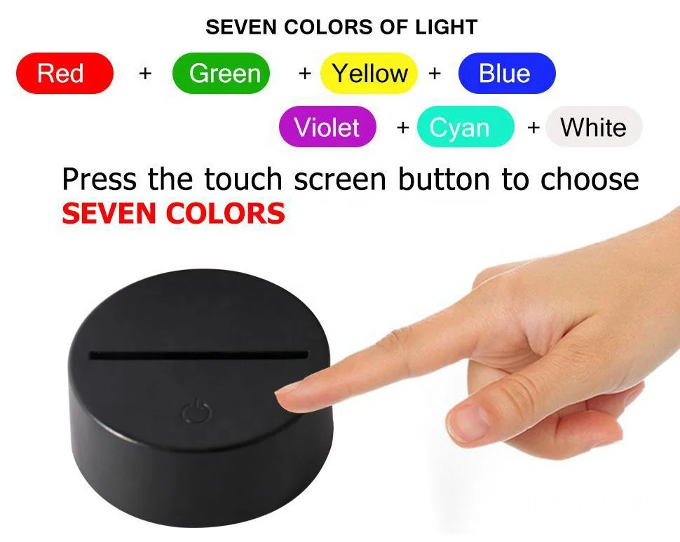 touch sensor 3d led writing board