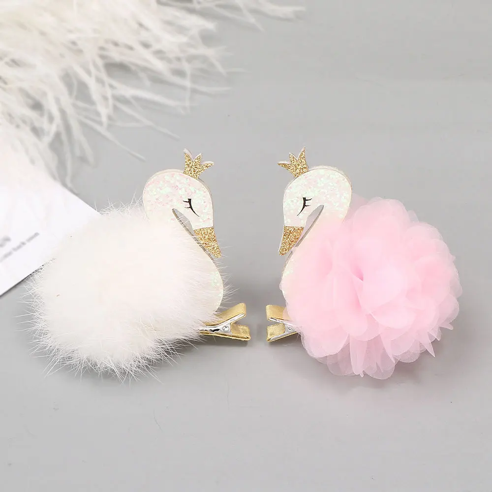 

Lovely Girls Lace Swan Hair Buckle Hairpin Hairgrip Headdress Hair Clips For Kids