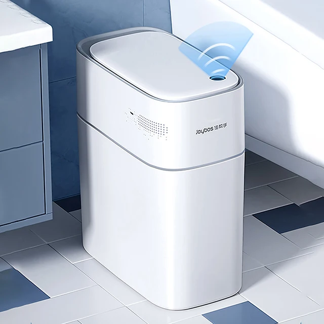 

JOYBOS Automatic Bagging Sensor Trash Can 14L Home Toilet Kitchen Bathroom Smart Trash Can Sensor Dustbin Smart Home