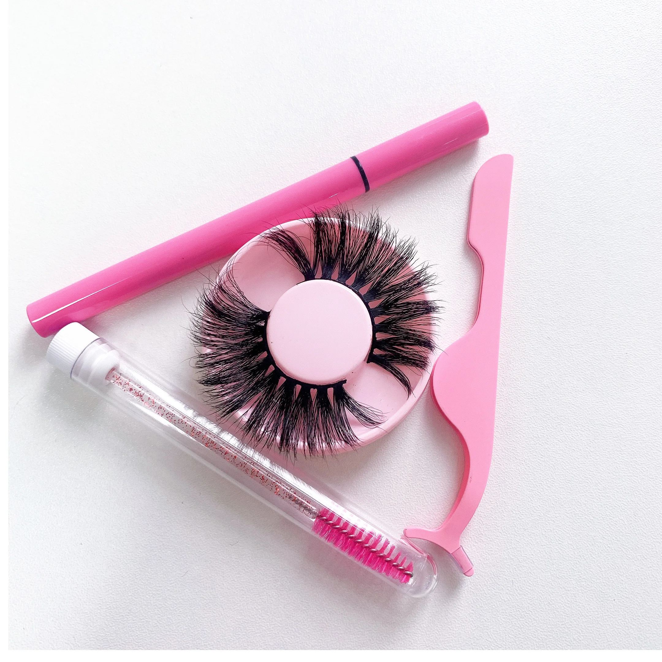 

Wholesale mink eyelashes vendor lashes cases faux mink eyelashes, Black color