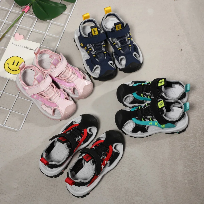 

BKG 2021 the newest top quality brand kids sandals children shoes sandals summer breathable Hard-Wearing Anti-Slippery PU xie