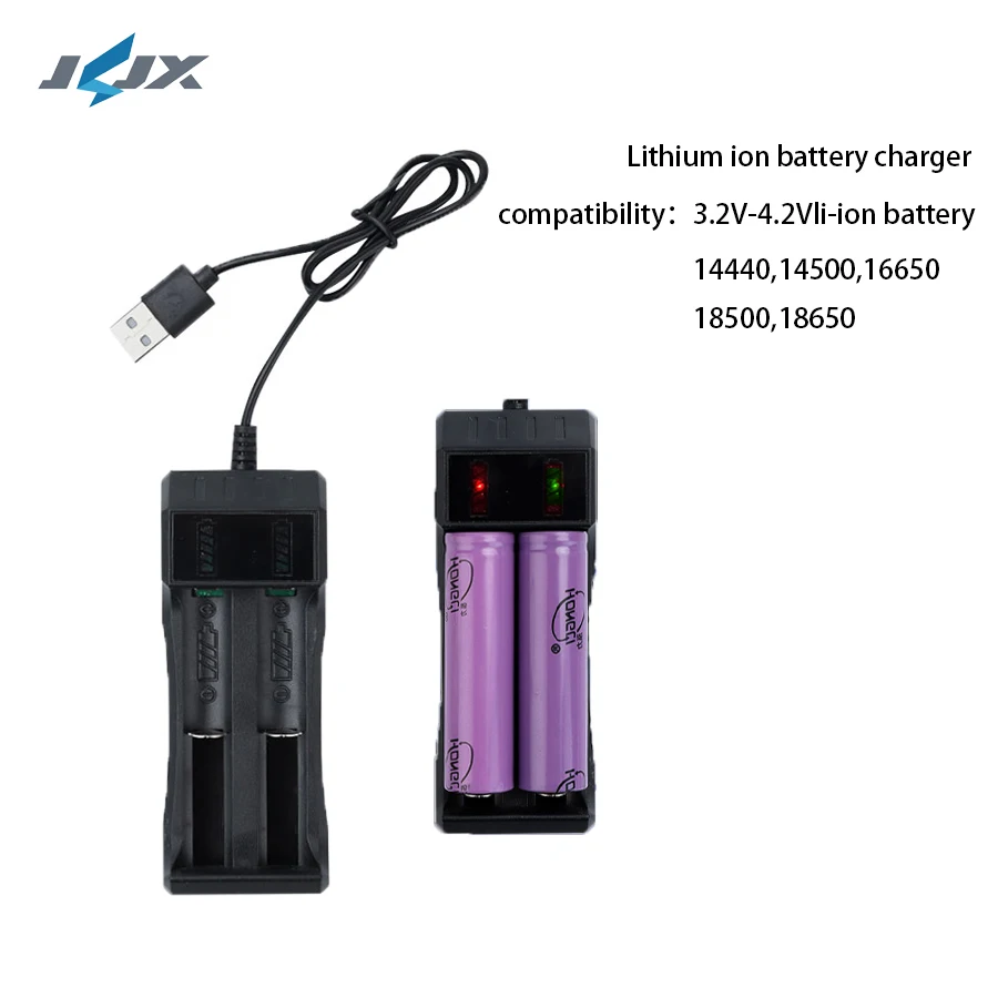 

New 2 Slots Charger Current 18650 Lithium battery Charger With US/UK/EU Plug