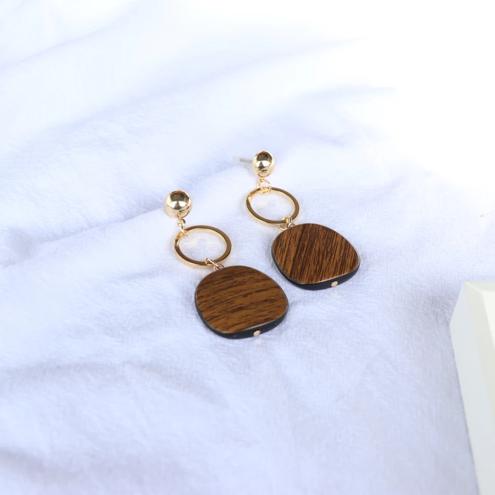 

Statement Dangle Earrings for Women Girls Ethnic Wood Drop Earrings Boho Fashion Jewelry, Colorful