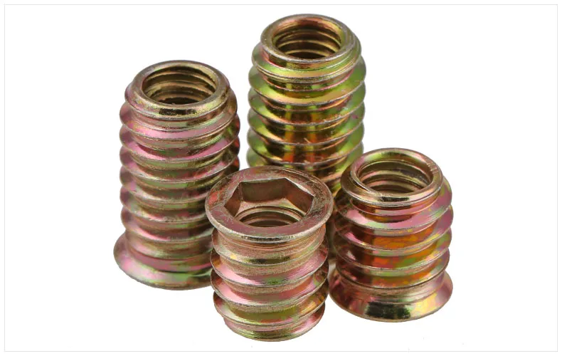 M6 M8 M10 Steel Galvanized Furniture Wood Threaded Bushing D Insert Nuts Buy Insert Nut