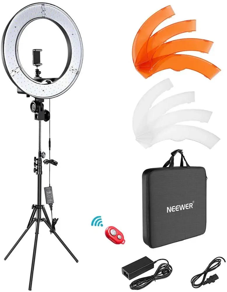 

Ring Light Kit:18"/48cm Outer 55W 5500K Dimmable LED Ring Light