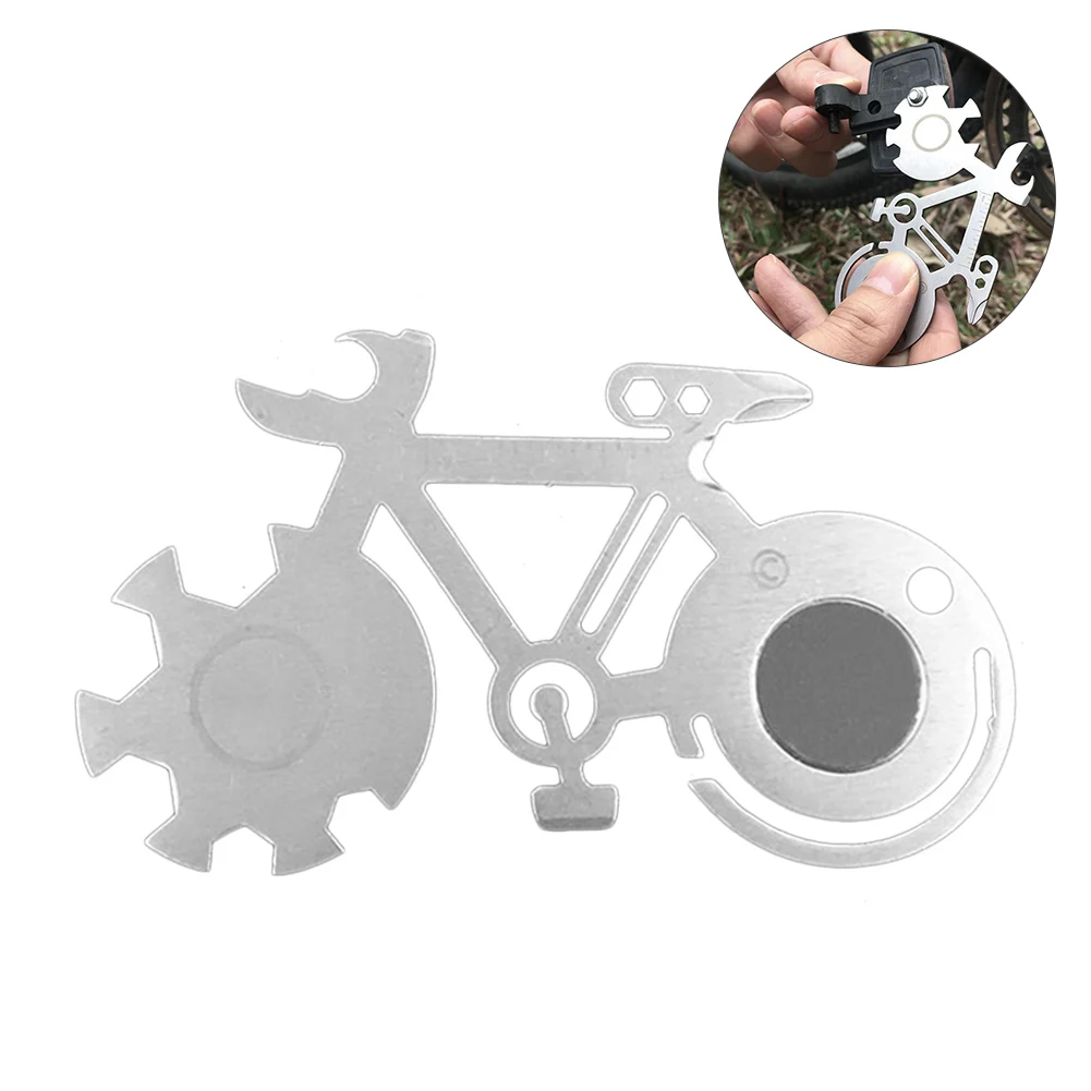 

Portable 10 in 1 Bike Shape Keychain Multifunction Camping/Cycling/Hiking Repair Tools For Bike