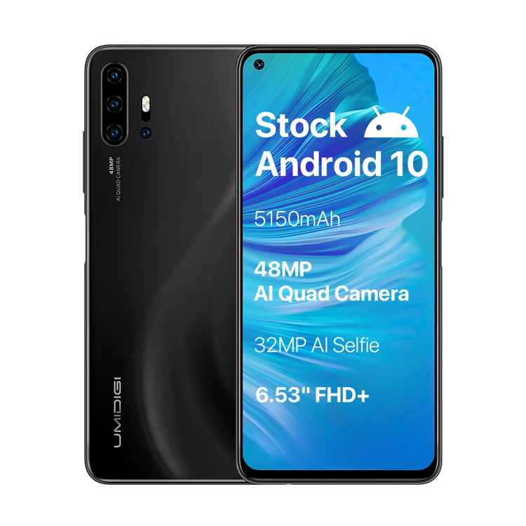 UMIDIGI F2 6.53 Inch Touch Screen 6GB RAM 128GB ROM NFC Android 10  FHD 48MP AI Quad Camera  5050mAh Battery Smartphone