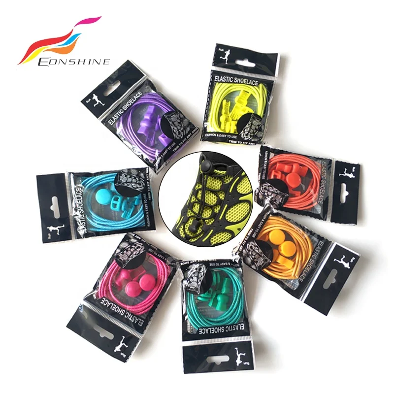 

Sport Bulk In Round Reflective Elastic Shoelaces Lock No Tie Shoelaces with Shoelace Packaging Wholesale, 44 colors you can choose