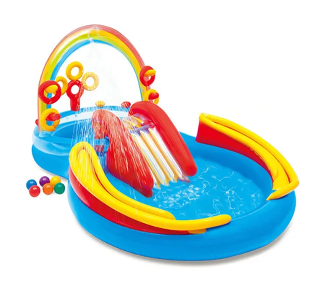 

Fashion design Round rainbow childrens swim pools Inflatable kids outdoor paddling swimming Pool