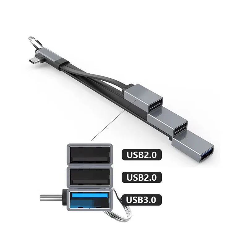 

Muti-Function 3 in 1 Usb C Hub Usb 3.0 type C hub for matebook, Dark grey
