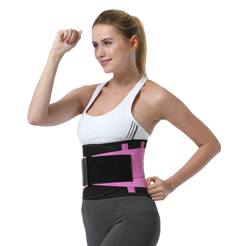 

Adjustable breathable B65 brace support sports protector lumbar pink waist trainer lumbar support belt, Black blue pink red, etc