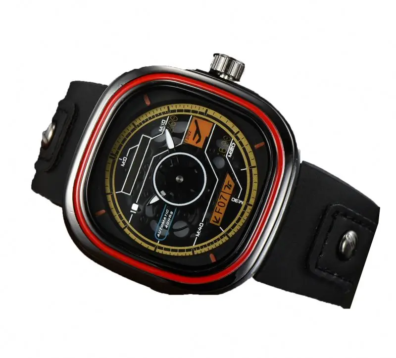 

2021 Men's quartz watch luxury brand watch brand automatic watch Square dial steel belt black belt wholesale