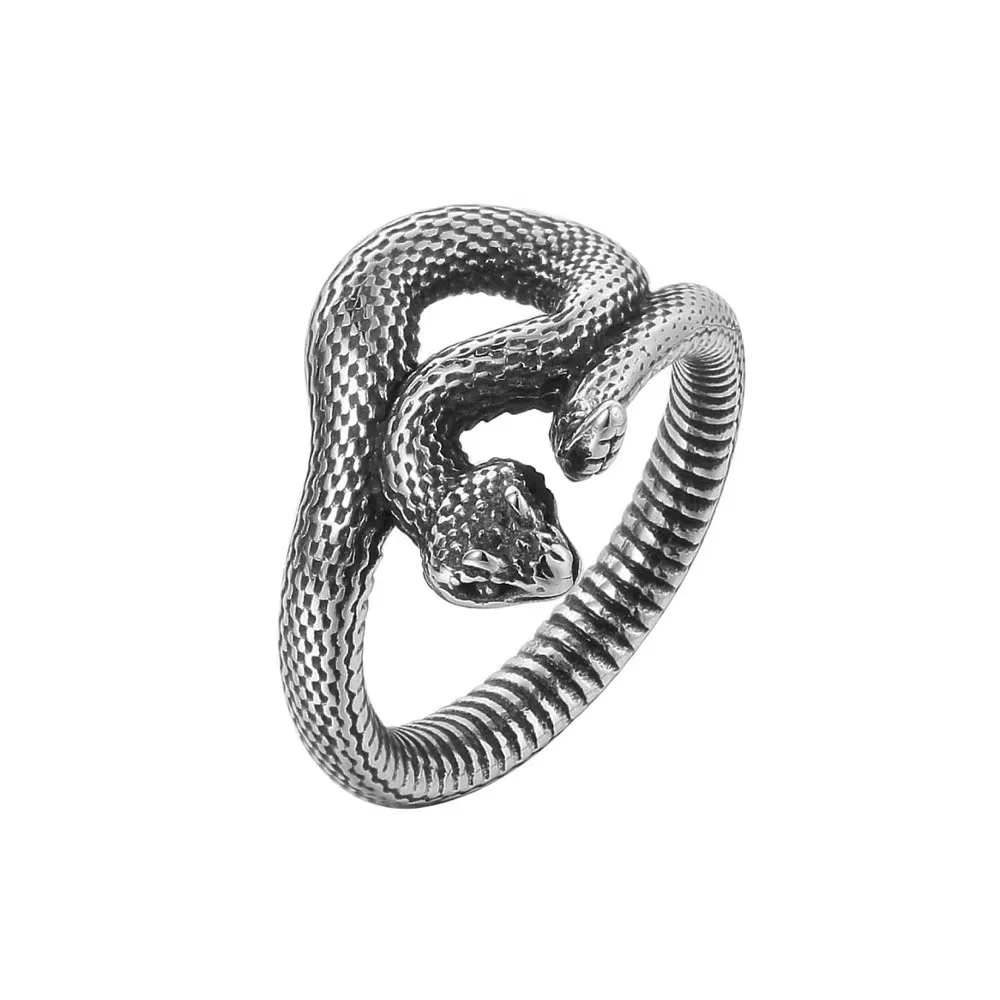 

Ring jewelry wholesale new Zodiac personality retro snake stainless steel ring