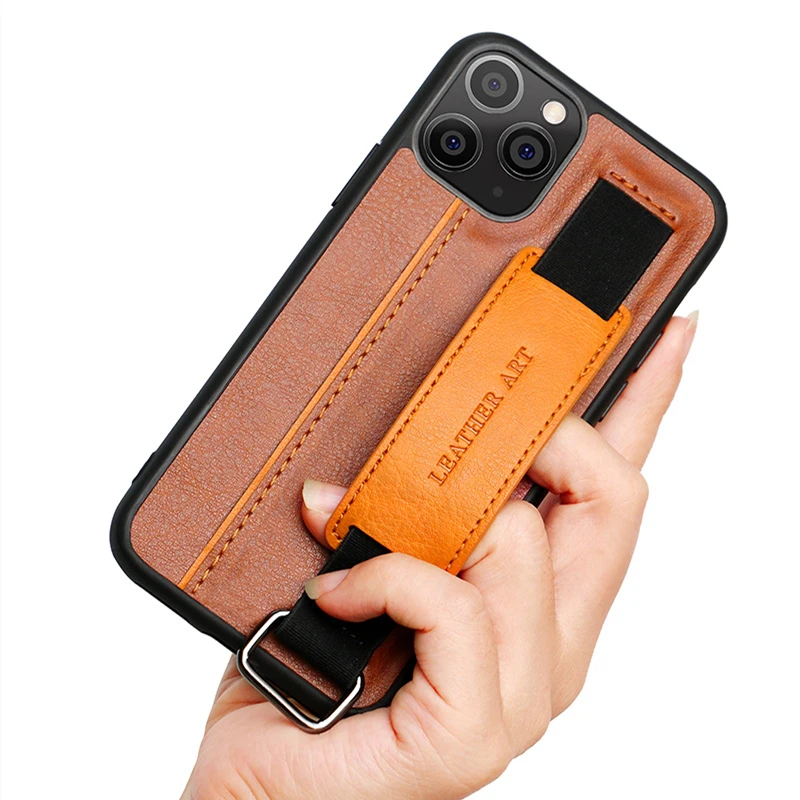 

Multi Function Leather Case With Wristband Card Slot Mobile Phone Stand Cover Wallet Case For iPhone 12 11 Pro Max XS XR X 7 8 6, Black, blue, brown, green