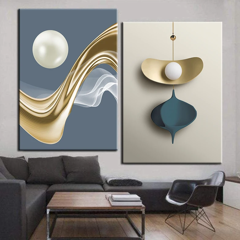 

Nordic Abstract Solid Geometry Pearl Luxury Wall Art pictures Canvas painting For Home Decor Can Custom Frame Cuadros Decoration