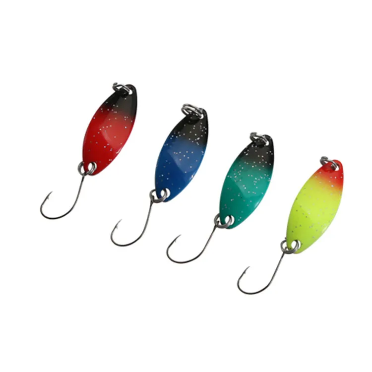 Leaf Metal Spinning Spoon Fishing Lure 3.5cm 3.3g Small Micro Fishing ...