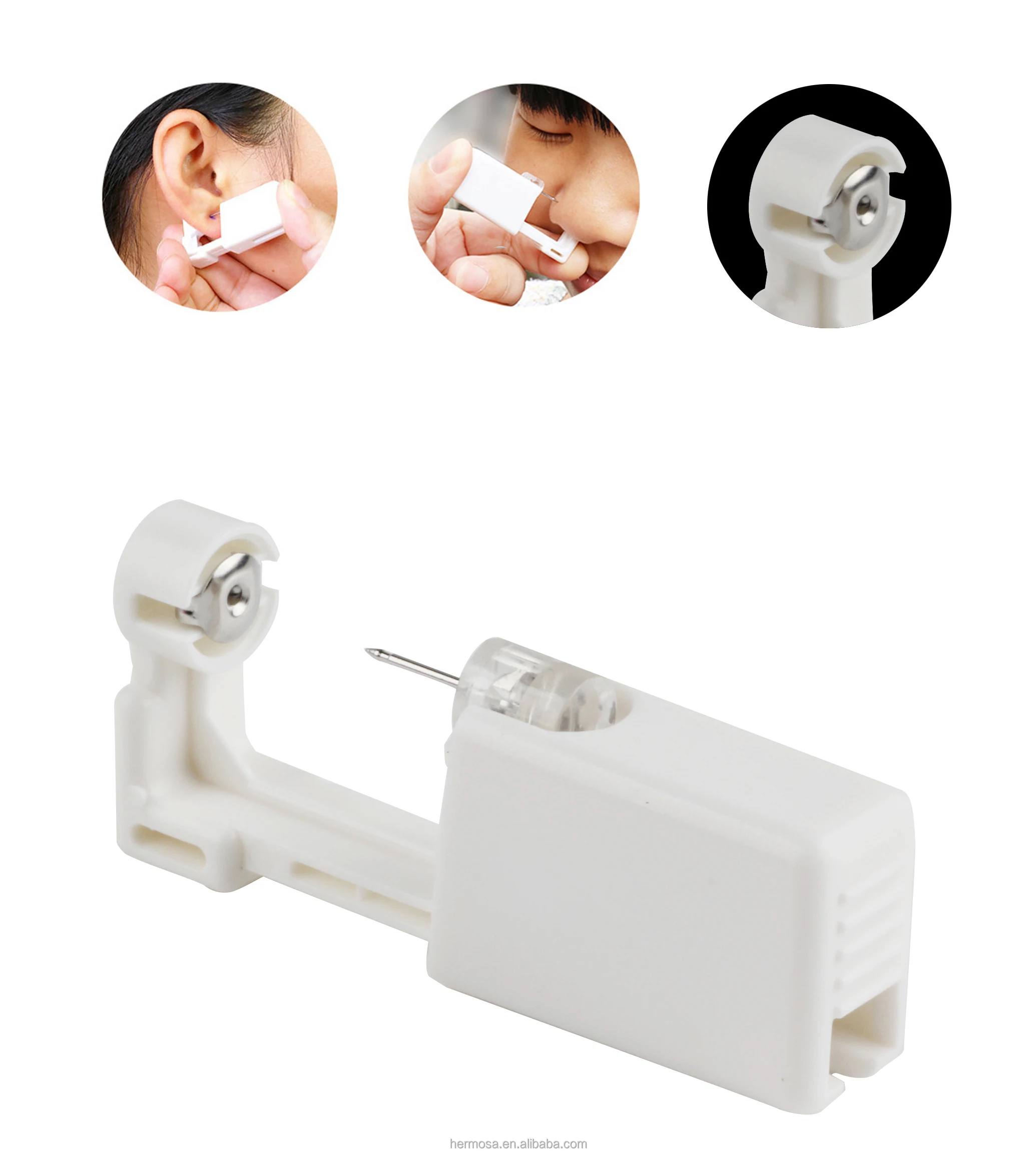 

Safe Self Nose Piercing Gun Disposable Gold-color/Silver-color Ear Piercing Unit Kit Tool Body Jewelry