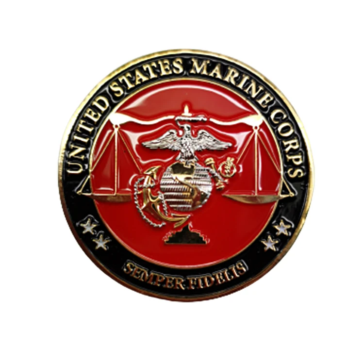 

Custom Military Souvenir Army Commemorative Sports Metal Soft Enamel Challenge Coin, Custom color