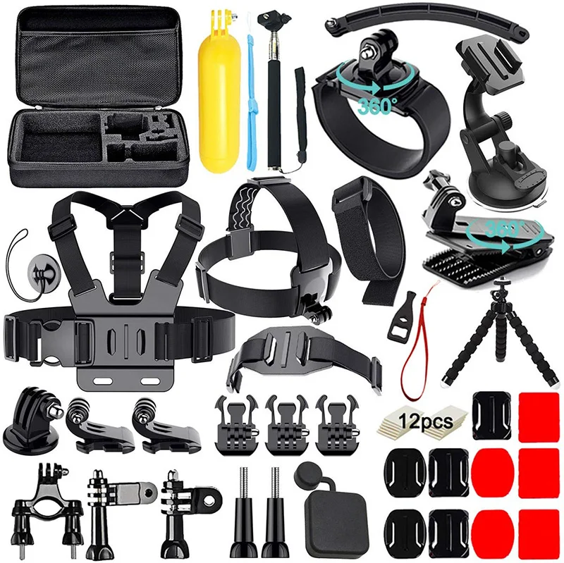 

61 in 1 Action Camera Accessories Kit for GoPro Hero 9 8 7 6 5 4 Hero Session 5 Black Xiaomi Yi AKASO Action Camera gopro12