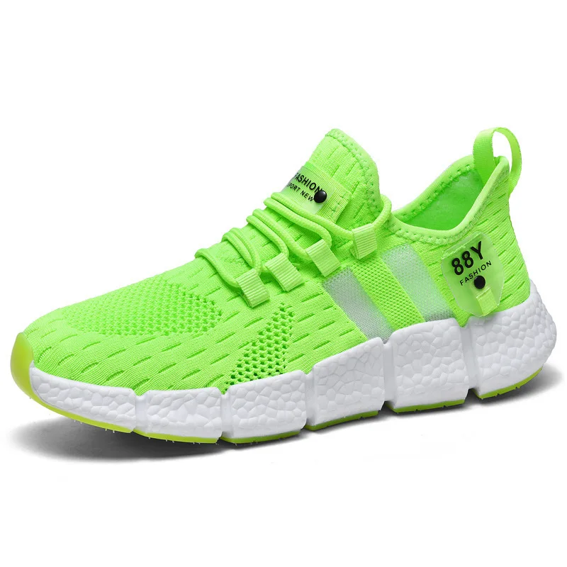 

Jogging Men's Shoes Flying Knitted Rubber Walking Sneakers Outdoor Casual Shoes, 3 colors