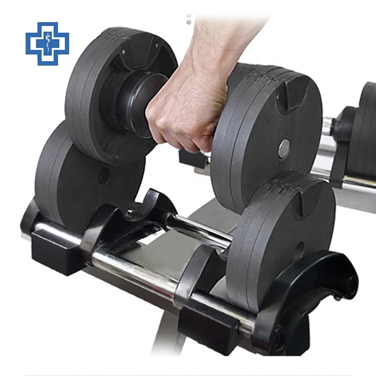 

Amazon Hot Sell Custom Logo Adjustable Dumbbell 20Kg 32Kg 40Kg Set For Sale