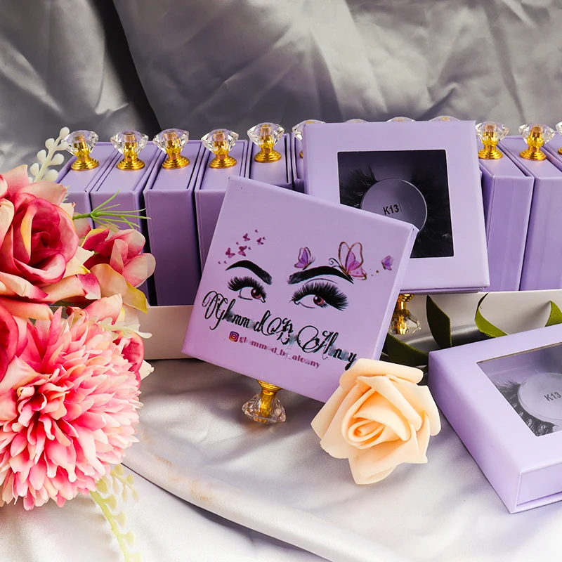 

Wholesale Cruelty Free Private Label False Eyelash 3d Bottom Full Strip Mink Lashes Pink Glitter Eyelash Box, Natural black