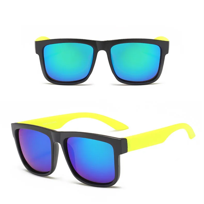 

Color film big frame mirrored reflect sunglasses for women men polarized uv protection car driver safety viper sport eyewear