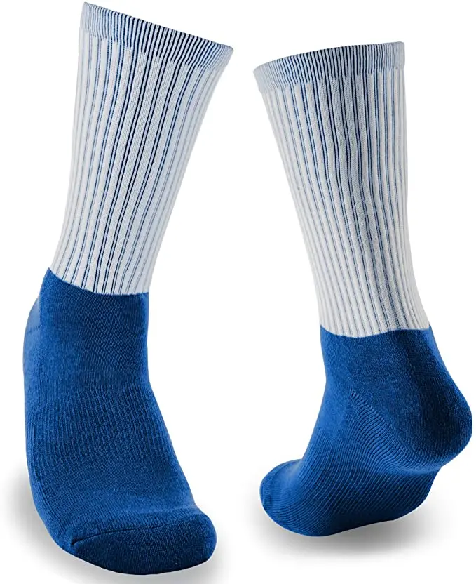 

2021 fashion Basketball Print Ready Blank Sublimation Athletic Socks, White.ivory