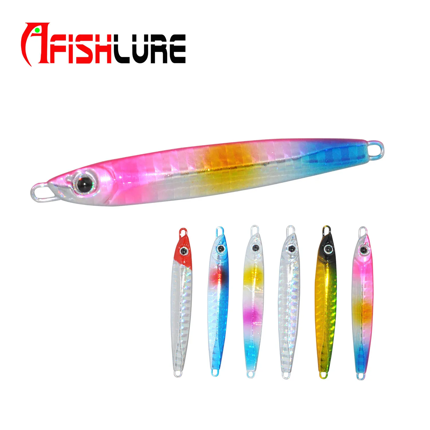 

Metal Jigging Spoon 20g 6.5cm 3D Print Artificial Bait Fishing Jig Lures, 6 colors