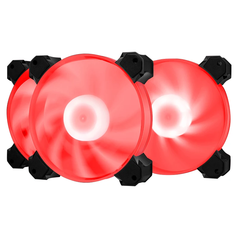 

Super Silent PC Cooler 120mm LED Fan Computer Case Fan with LED Lights Computer PC Case Power Supply Cooling Fan, Red