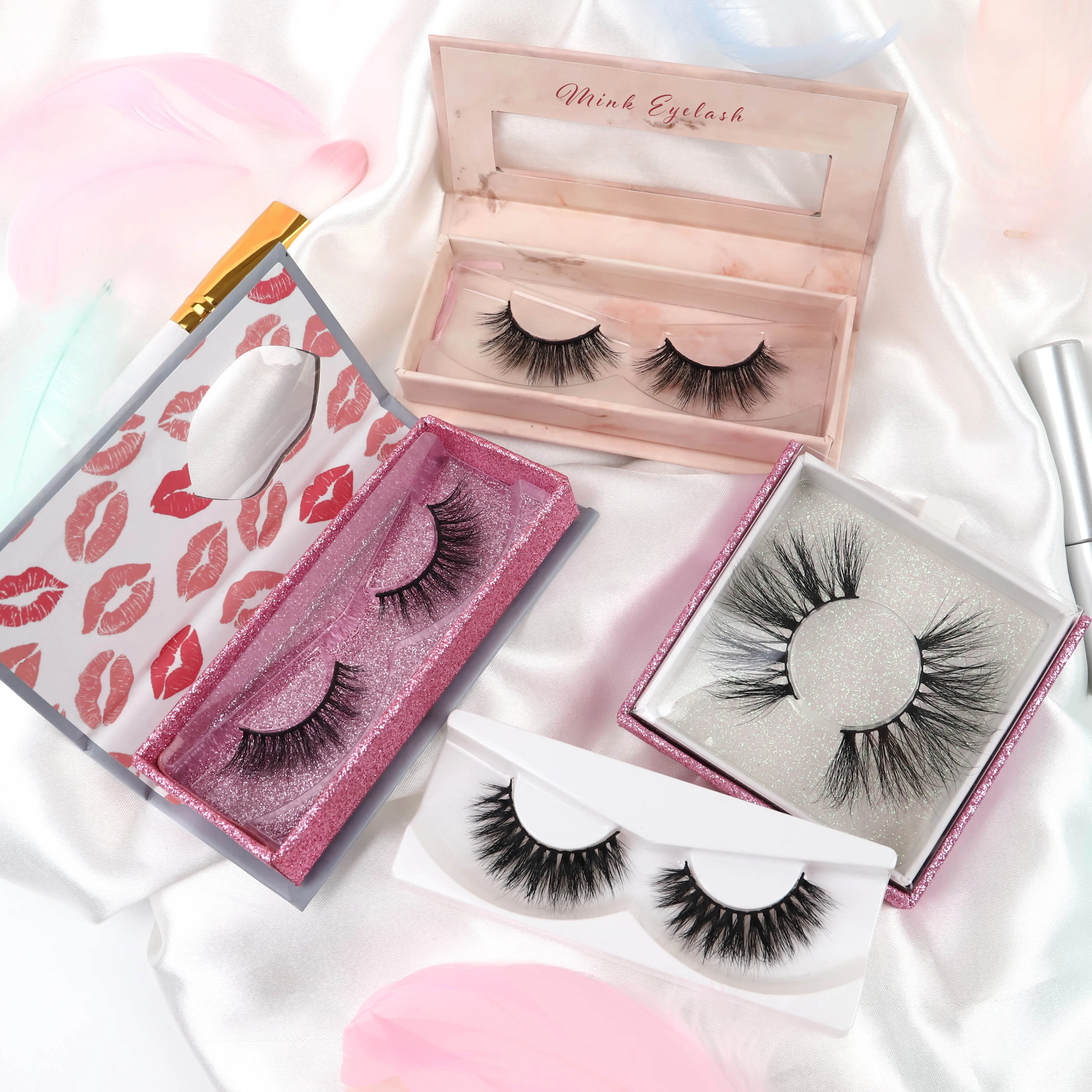 

Natural looking 3d high quality mink lashes factory wholesale private label mink eyelashes