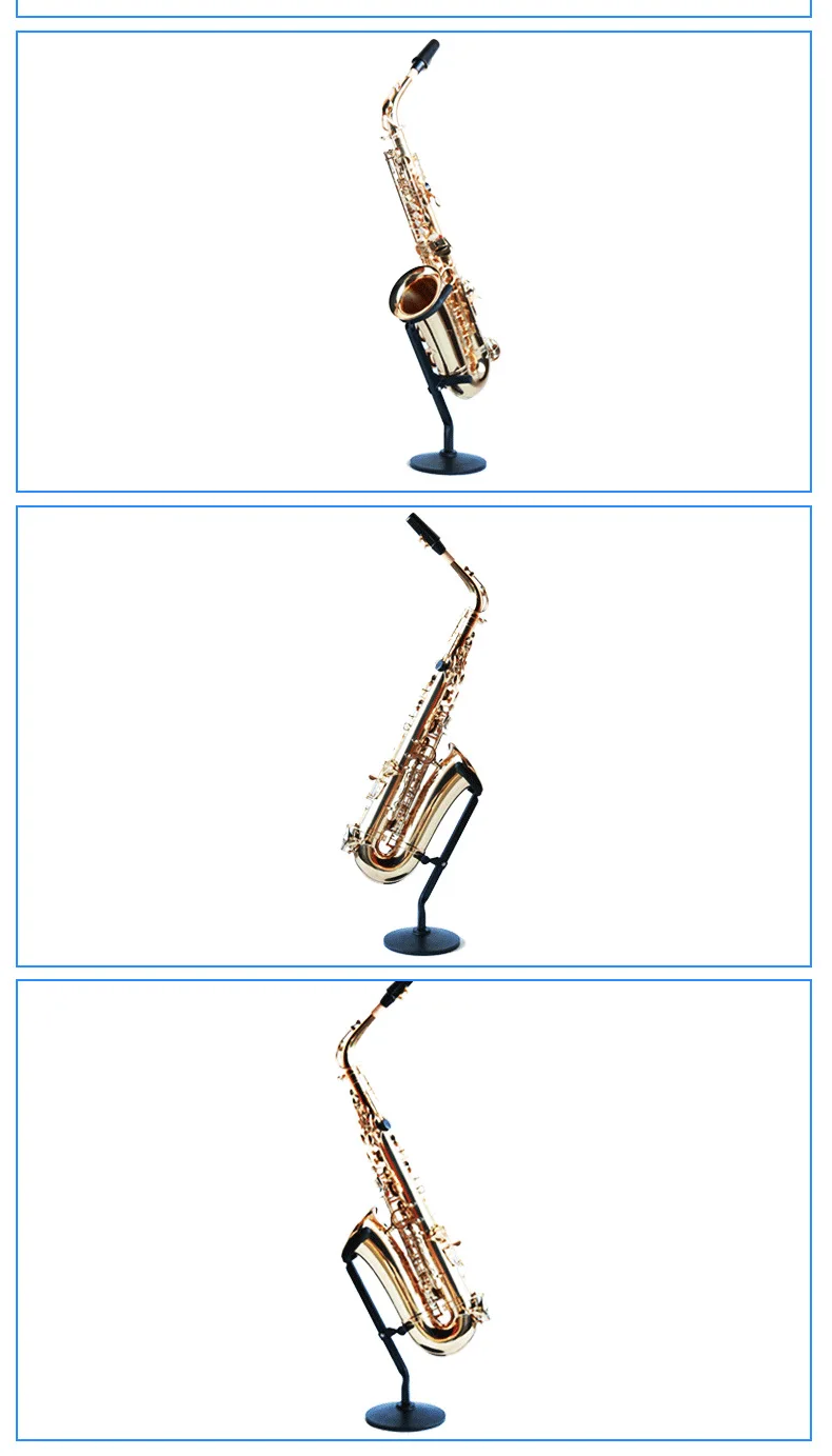 POCREATION Anti-Rust Saxophone Stand Adjustable Sax Stand Metal Foldable Sax Tripod Stand for Both Alto and Tenor Sax 