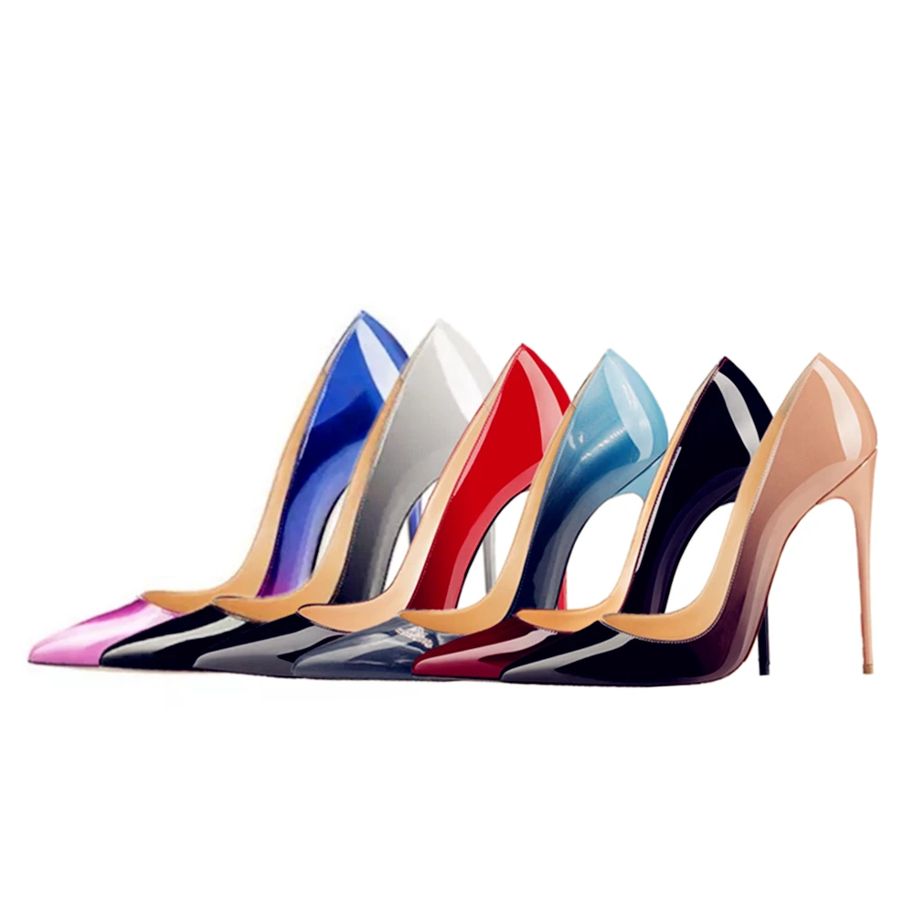 

2021 New Fashion 4 inch Supper High Heels Pumps Shoes For Women and Ladies, Gradient mixed colors