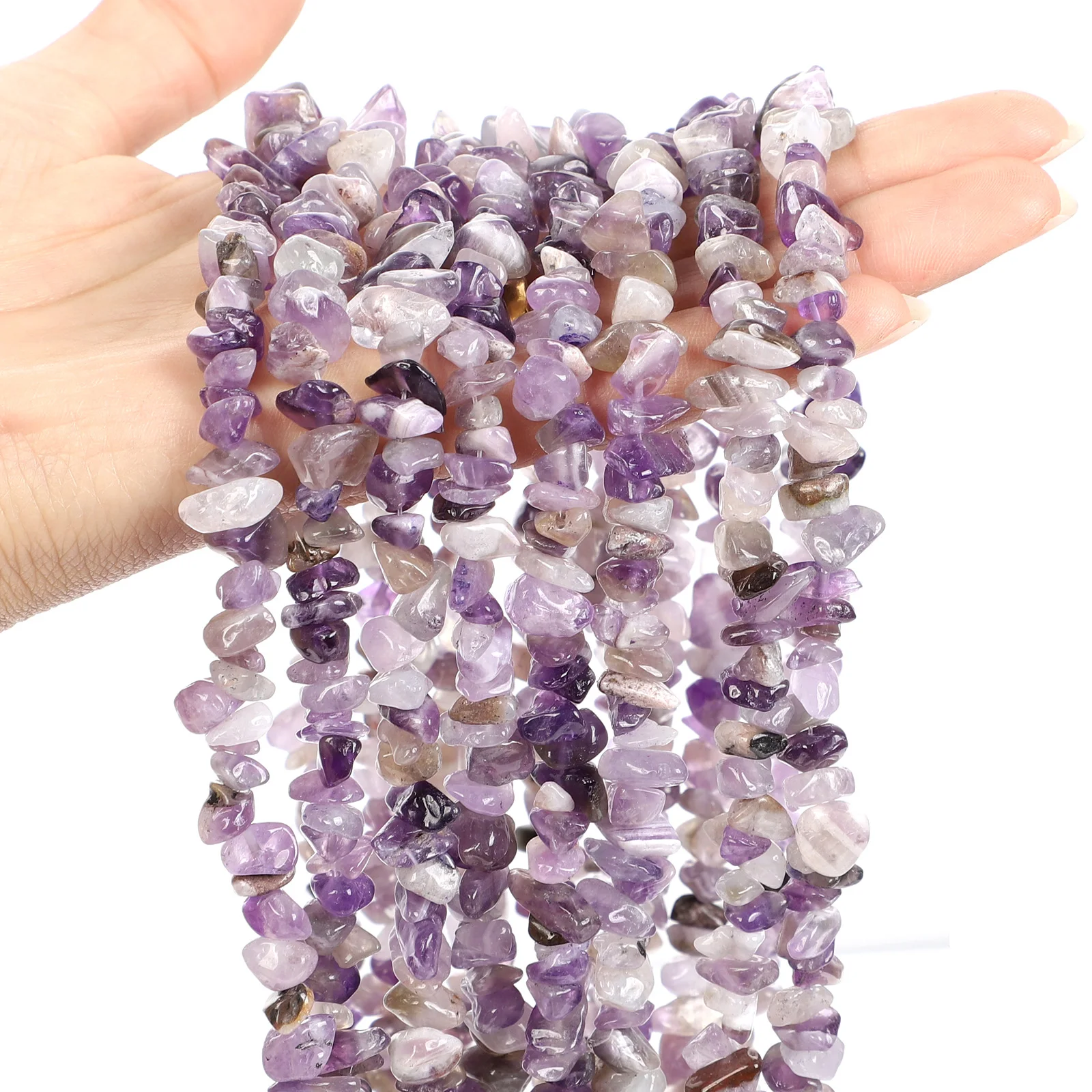 

Amethyst Chips Strands Stone Beads Natural Stone Beads Loose Beads For Jewelry Making DIY Bracelets Handmade