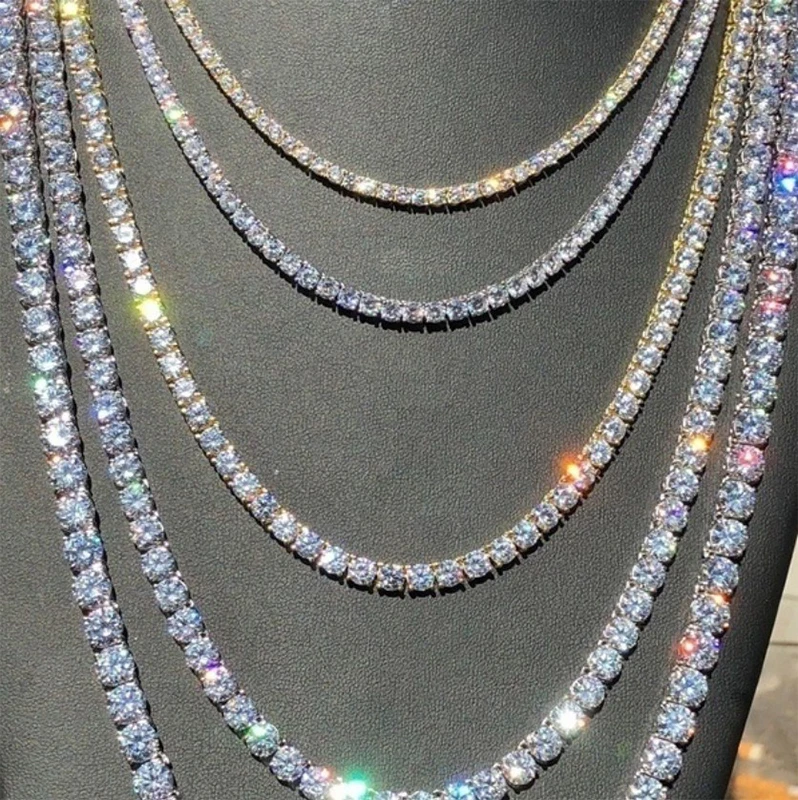 

Europe Style New Single Jewelry Rhinestone Bracelets Necklace Hip Hop Trend Tennis Chain