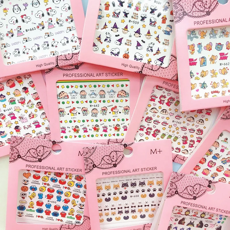 

Cute Cartoon Animal Nail Art Stickers Water Transfer DIY Strip Tape Line Decals Paper Manicure Design Accessories