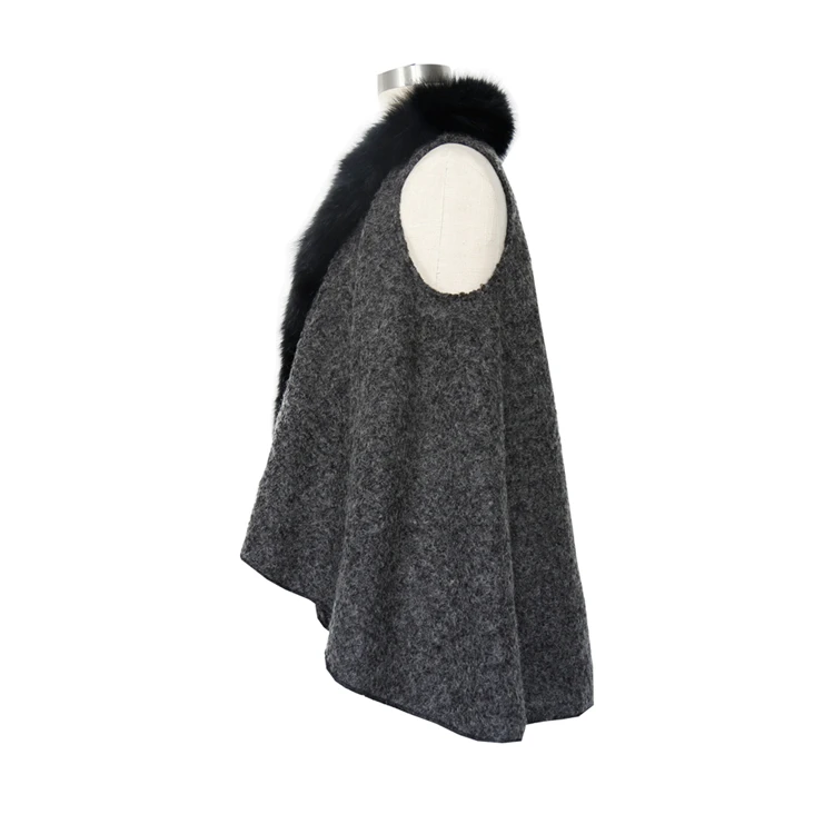 

OEM Winter lady fashion sweater vest coat womens fur vest