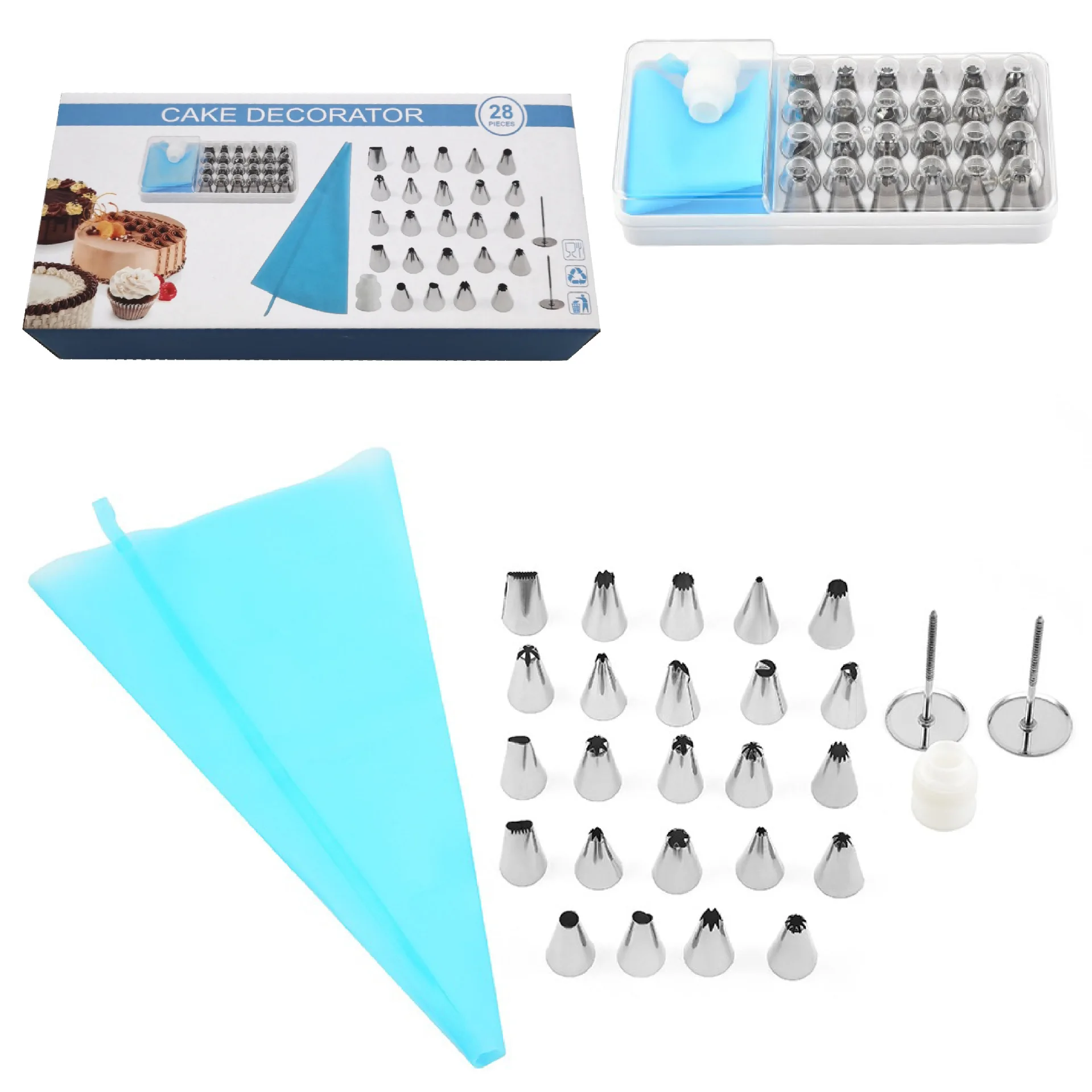 

Factory direct stainless steel 24 head cake decorating tool