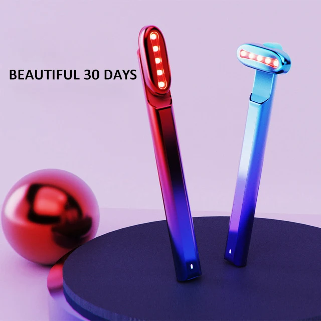 

Anti Wrinkle Dark Circles EMS The SolaWave Wand Vibrating Face Eye Massager Electric Sola Wave Kaansa Red Light Therapy Wand, Customized color