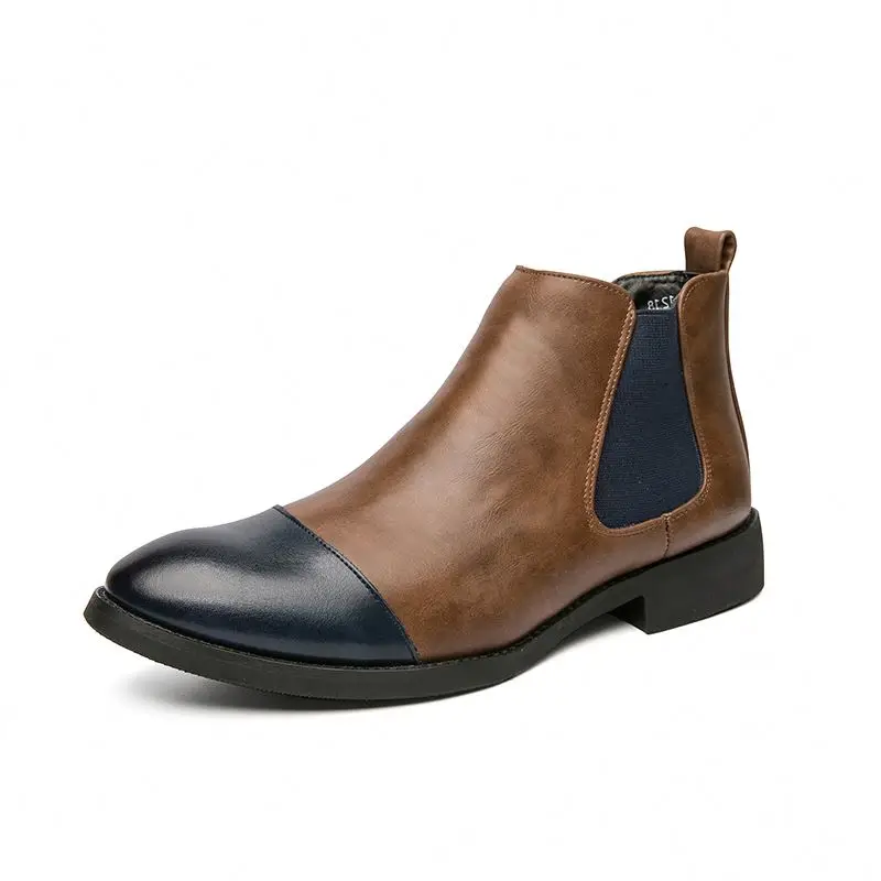 

Wholesale Ankle Boots Custom Style Leather Boots for Men with Fur boots, Customized color