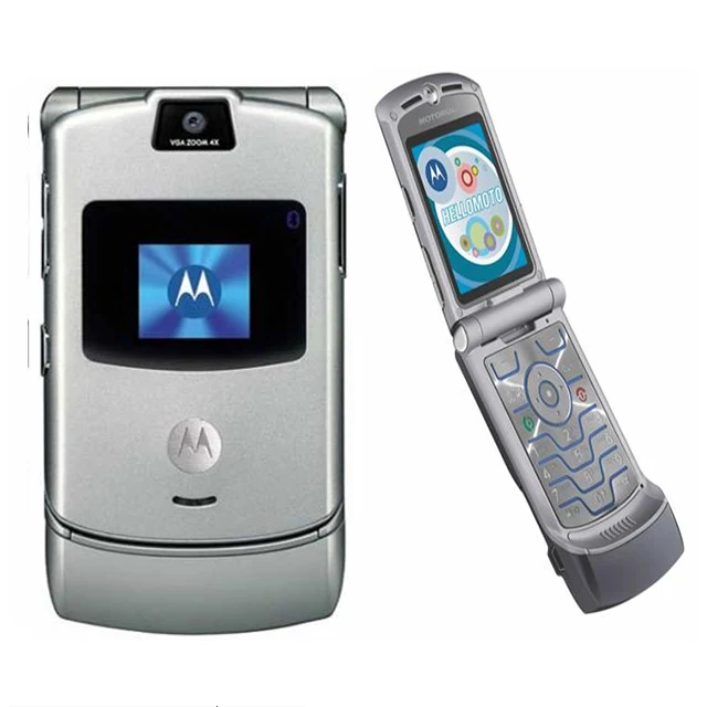 

Hot Sale Original Flip Telefono For Motorola V3 Mobile Cell Phone In 8 Color For Motorazr Mobile Phone Retro Collectors Edition