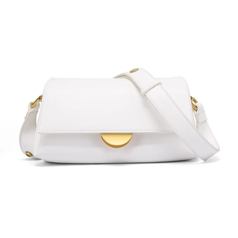 

2020 New Soft Leather Women's Bag Simple Joker Broadband Casual One-shoulder Armpit bag Wide shoulder straps